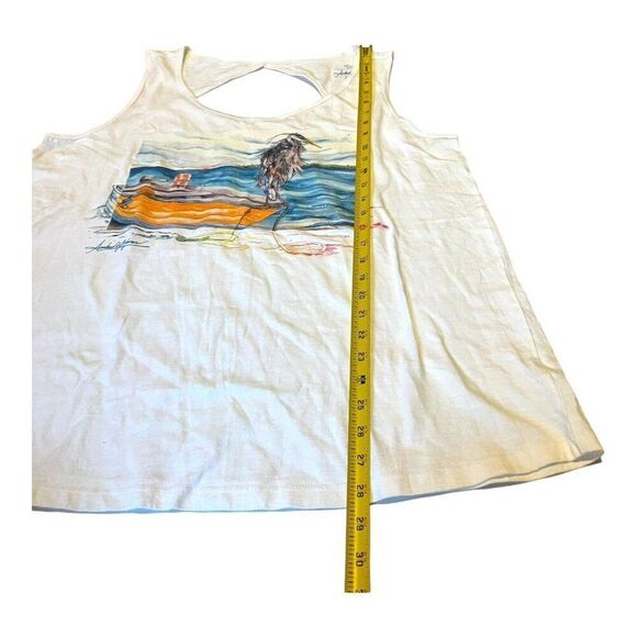 NWT Art & Sol Amber Moran Art to Wear Boat eron Egret Tank Top Size XL Tropical - Picture 5 of 6